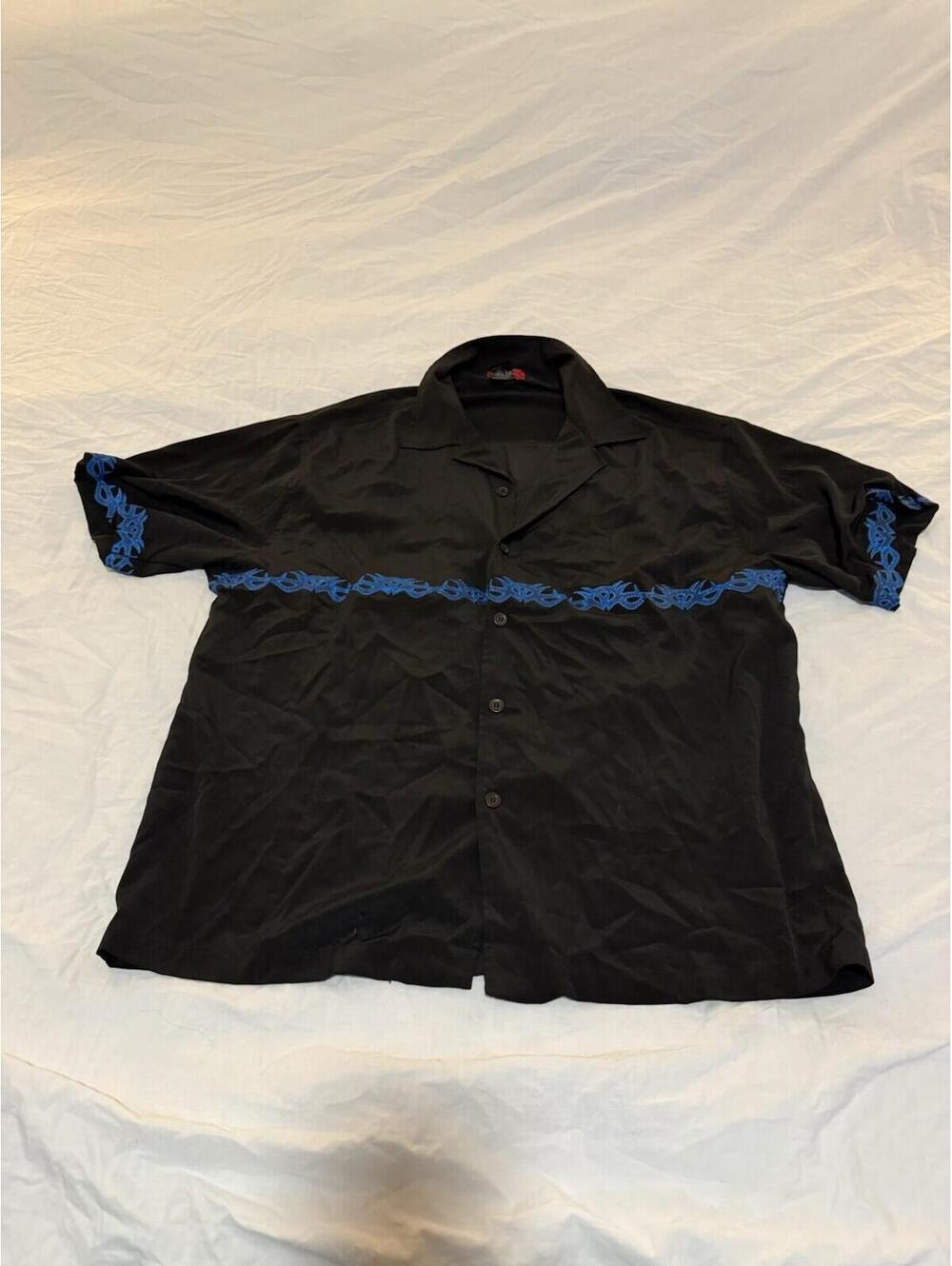 Vintage Focus Men's Camp Shirt Black XL 163